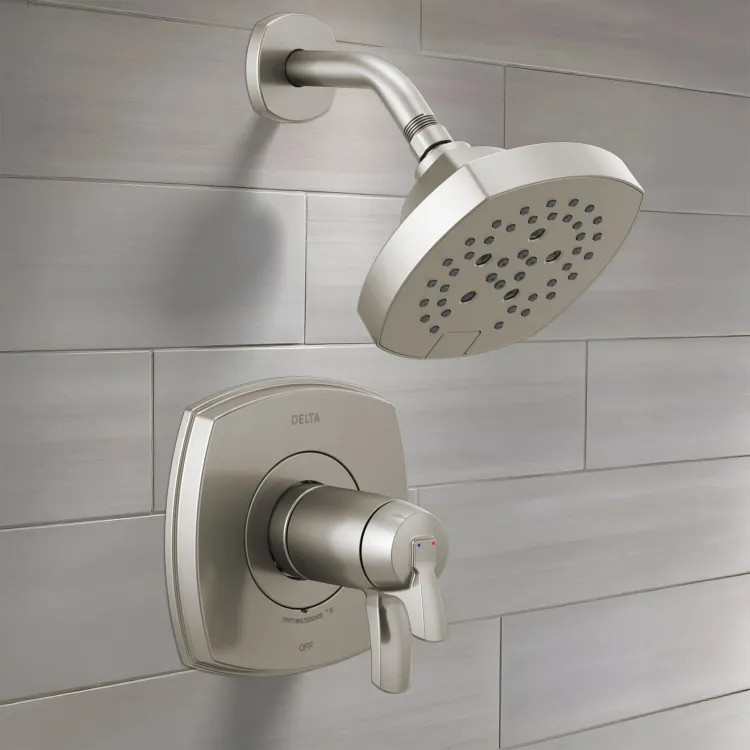 Delta Stryke TempAssure 17T Series Shower Only,  Five-Setting, H2Okinetic, Touch-Clean, ADA, 1.75 GPM, Lumicoat Stainless - T17T276-SS-PR