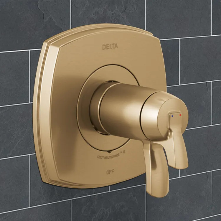 Delta Stryke TempAssure 17T Series Valve Only, Volume Control, MultiChoice, ADA, Lumicoat Champagne Bronze - T17T076-CZ-PR
