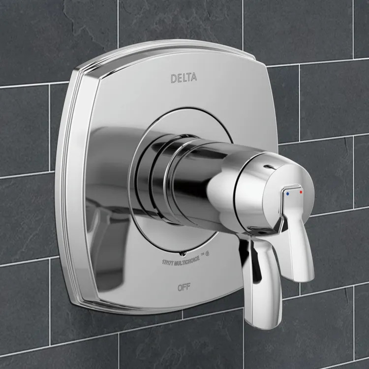 Delta Stryke TempAssure 17T Series Valve Only, Volume Control, MultiChoice, ADA, Lumicoat Chrome - T17T076-PR