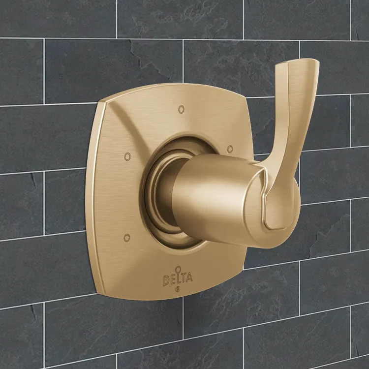 Delta Stryke Diverter Trim With Six Function, Single Lever Handle, ADA, Lumicoat Champagne Bronze - T11976-CZ-PR
