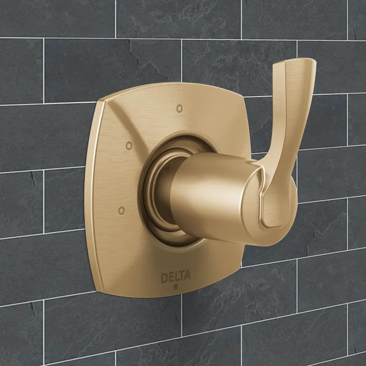 Delta Stryke Diverter Trim With Three Function, Single Lever Handle, ADA, Lumicoat Champagne Bronze - T11876-CZ-PR