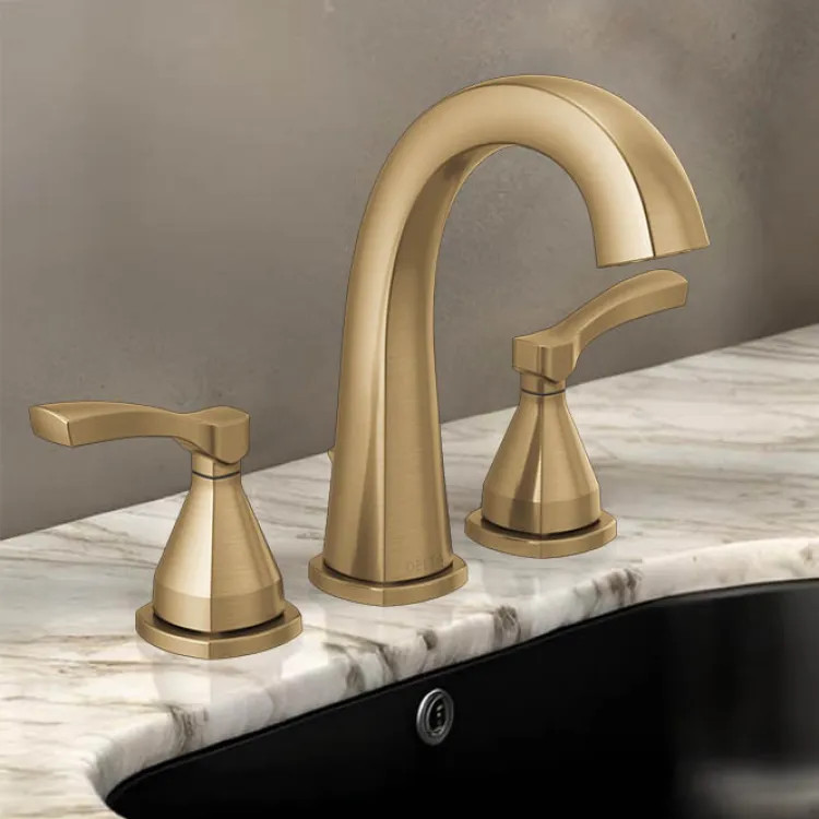 Delta Stryke Widespread Bathroom Faucet With Metal Pop-Up, Two Lever Handles, Diamond Seal, ADA, 1.2 GPM, Lumicoat Champagne Bronze - 35775-CZ-PR-MPU-DST 