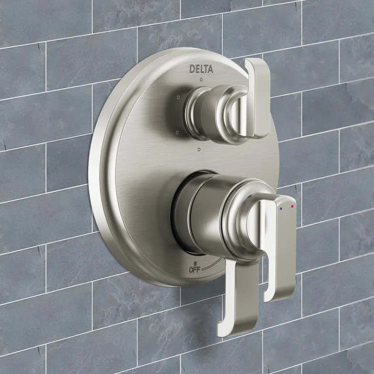 Delta Tetra Monitor 17 Six-Function Diverter Pressure Balance Valve Trim, ADA, 5.8 GPM, Lumicoat Stainless - T27989-SS-PR