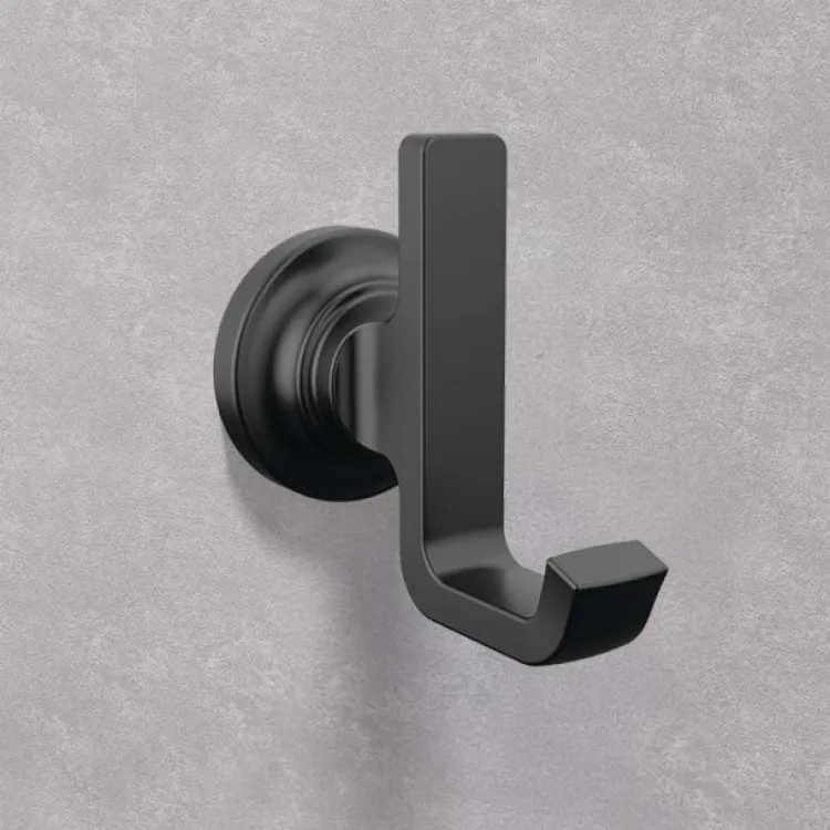 Delta Tetra Robe Hook, Matte Black - 78935-BL
