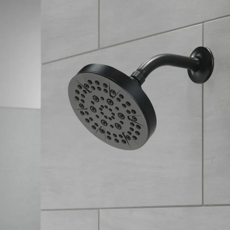 Delta Saylor 6" Showerhead, 5-Setting, Touch-Clean, 1.75 GPM, Matte Black - 52535-BL