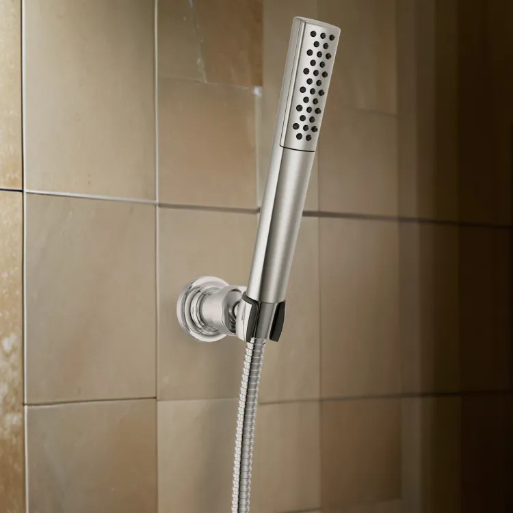 Delta Universal Premium Single-Setting Hand Shower, TouchClean, WaterSense, 1.75 GPM, Lumicoat Stainless - 59808-SS-PR