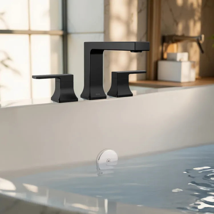 Delta Velum Roman Tub Trim, ADA, Mate Black - T2737-BL