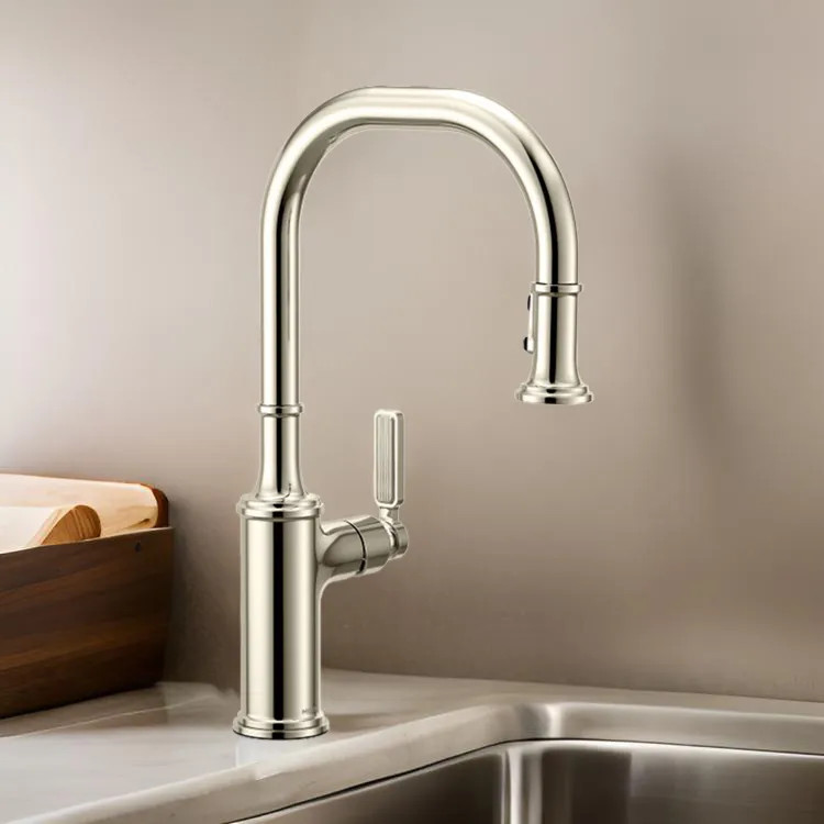 Moen Smyth One-Handle, High-Arc Pulldown Kitchen Faucet, Voice Activated, 1.5 GPM, Polished Nickel - 7770EVNL