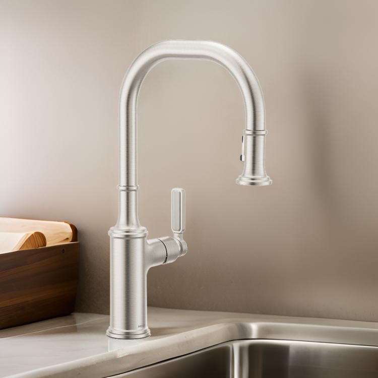 Moen Smyth One-Handle, High-Arc Pulldown Kitchen Faucet, PowerBoost, 1.5 GPM, Spot Resist Stainless - 7770SRS