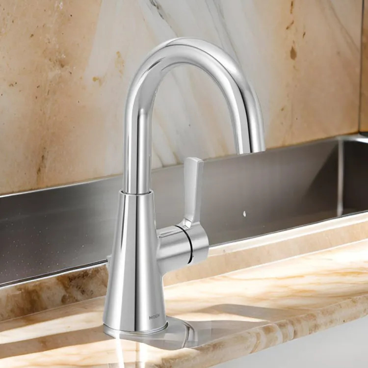 Moen Jase One Handle High Arc Bathroom Faucet, ADA, 1.2 HPM, Chrome - 64430 