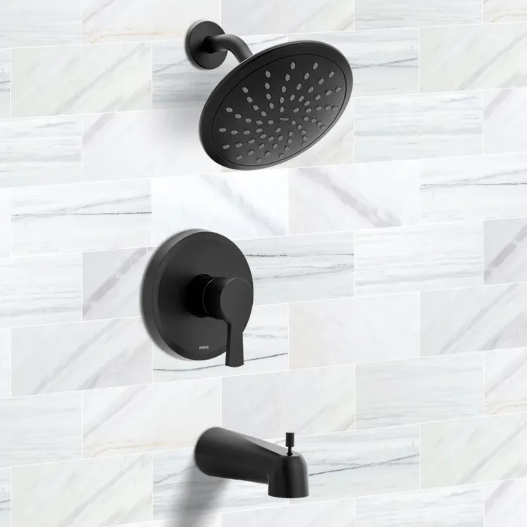 Moen Jase Tub/Shower Trim, M-CORE 2 Series, ADA, 1.75 GPM, Matte Black - UT2433EPBL