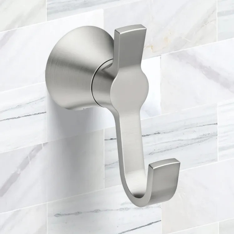 Moen Jase Double Robe Hook, Brushed Nickel - YB0703BN