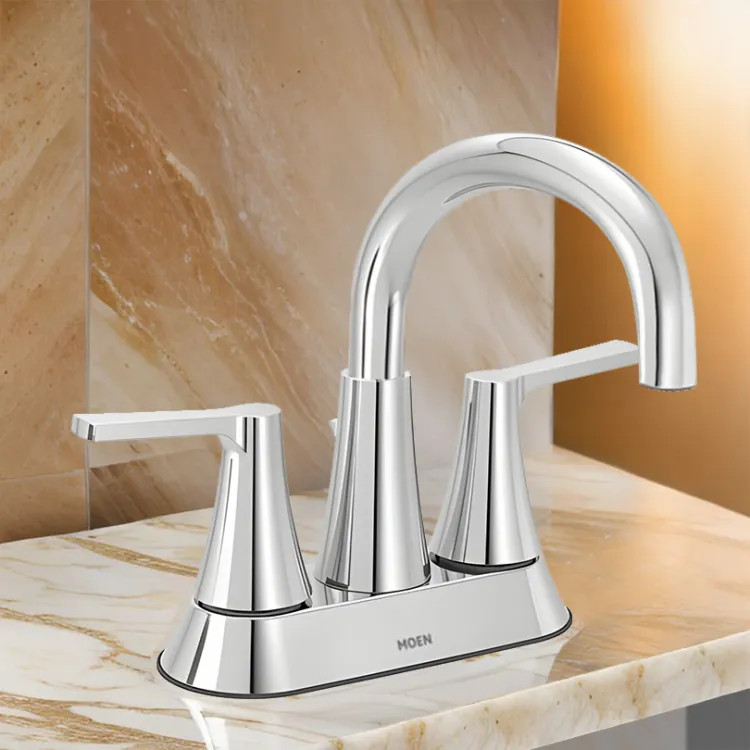 Moen Jase Two-handle Centerset Bathroom Faucet, ADA, 1.2 GPM, Chrome - 664432 