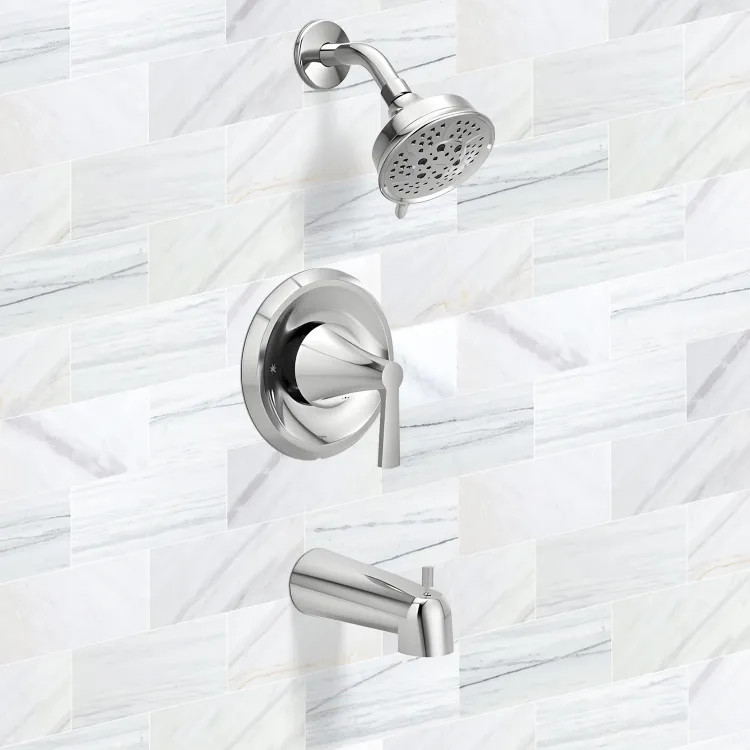 Moen Jase Posti-Temp Tub/Shower Trim, M-PACT, ADA, 1.75 GPM, Chrome - T2413EP 
