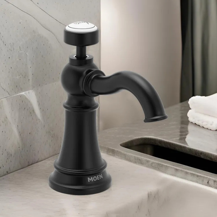 Moen Weymouth Traditional Kitchen Soap Dispenser, 18 oz., Matte Black - S3949BL