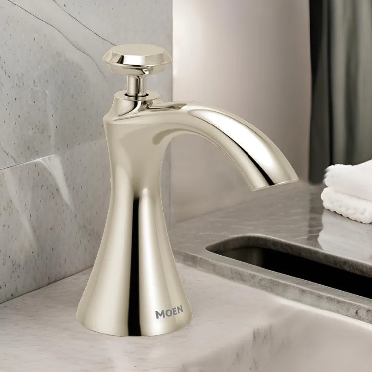 Moen Sinema Modern Kitchen Soap Dispenser, 18 oz., Polished Nickel - S3950NL