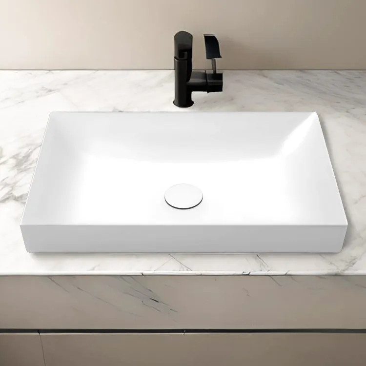 TOTO Kiwami 20" Rectangle Vessel Bathroom Sink, CEFIONTECT, ADA, Matte White - LT475#MW