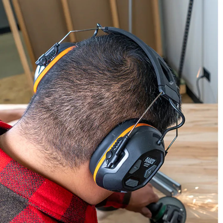Klein Bluetooth Earmuffs with Environmental Noise Cancelling Microphones, IP54, 20dB NRR - AESEM1