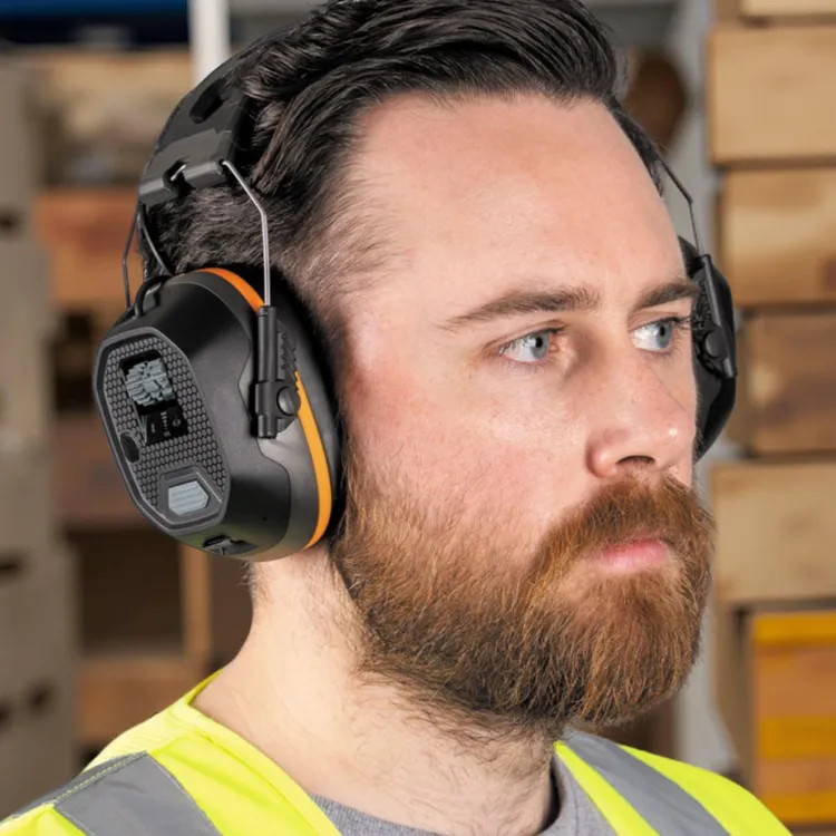 Klein Situational Awareness Bluetooth Earmuffs with Environmental Noise Cancelling Microphones and Dual-Volume Knobs, IPX4, 23NRR - AESEM1S