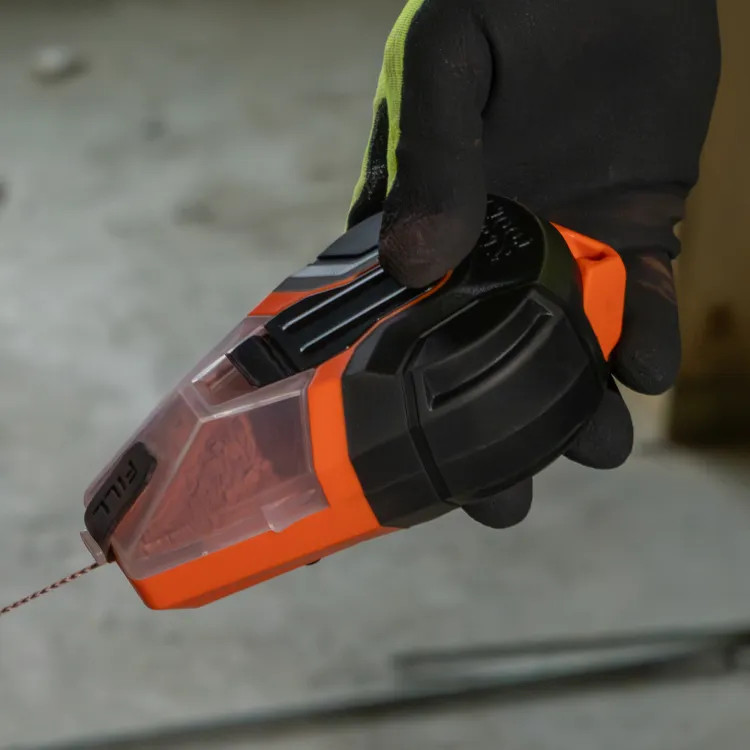 Klein 50' Auto-Retracting Chalk Line with Red Chalk - CHLK50R