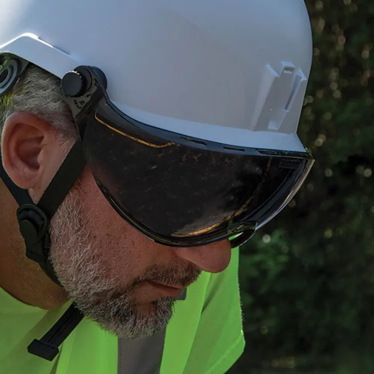 Klein Safety Helmet Visor, Half-Face, Gray-Tinted - VISORGRAY