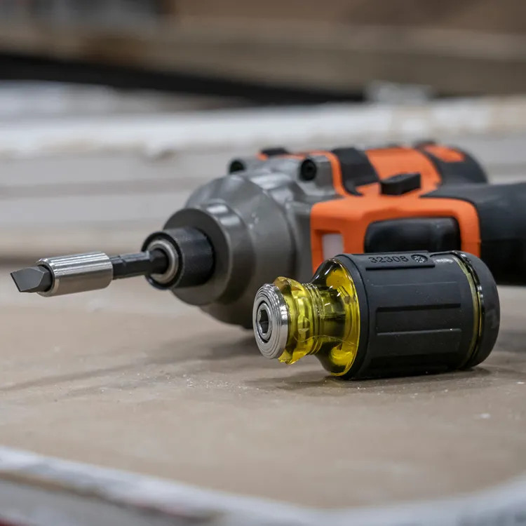 Klein 8-in-1 Multi-Bit Adjustable Length Stubby Screwdriver, 1/4'' Drive Size - 32308 