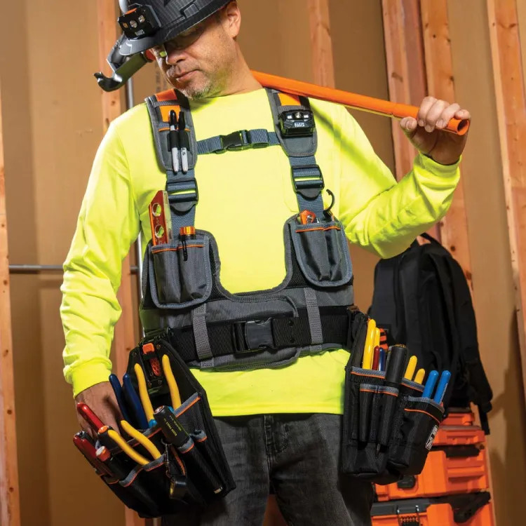 Klein MODbox 4-Pocket Tool Vest with 9-Pocket and 18-Pocket Tool Pouches, One Size - 55829MB