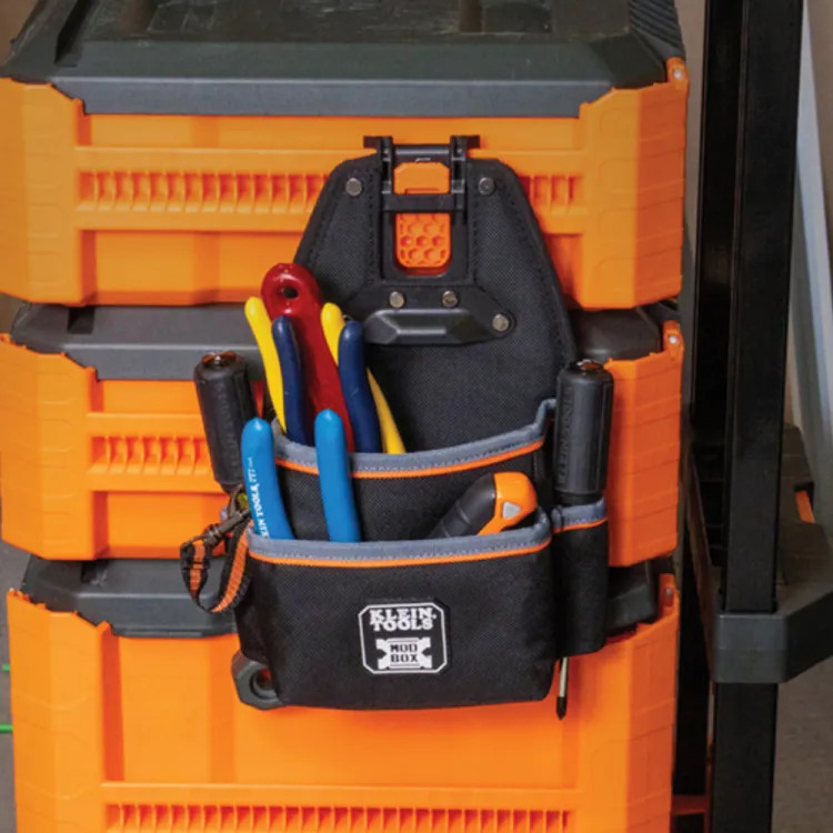 Klein MODbox 4-Pocket Open Tool Pouch for Tool Belts or MODbox Rail System - 55833MB