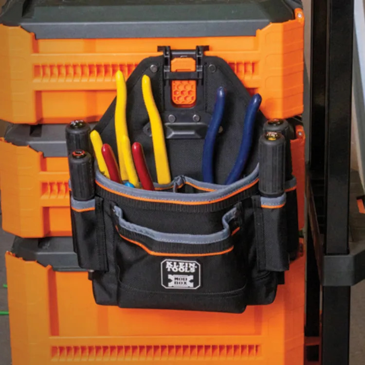 Klein MODbox 9-Pocket Tool and Parts Pouch for Tool Belts or MODbox Rail System - 55835MB