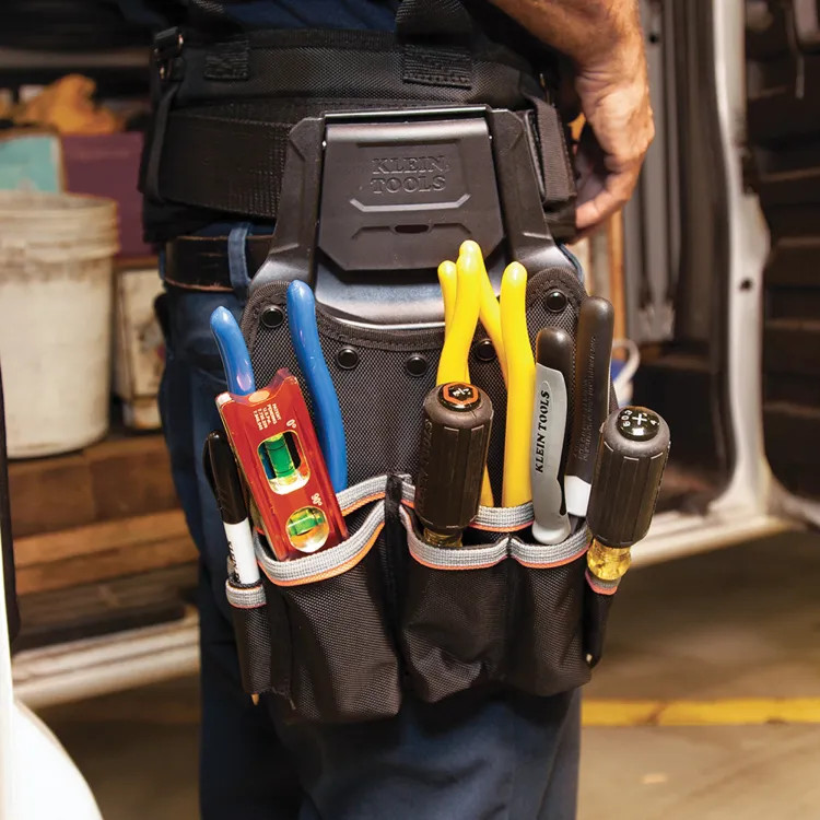 Klein Tradesman Pro Modular Trimming Pouch with Belt Clip, 8 Pockets - 55914