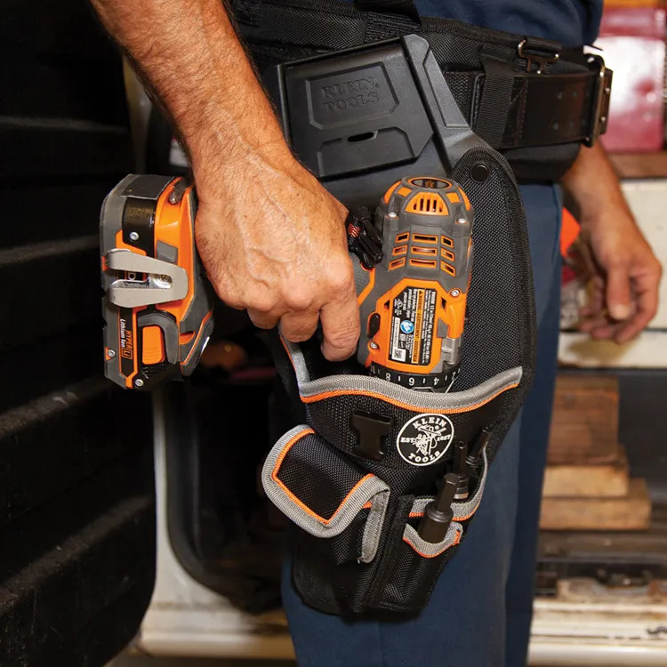 Klein Tradesman Pro Modular Drill Pouch with Belt Clip, 4 Pockets - 55917