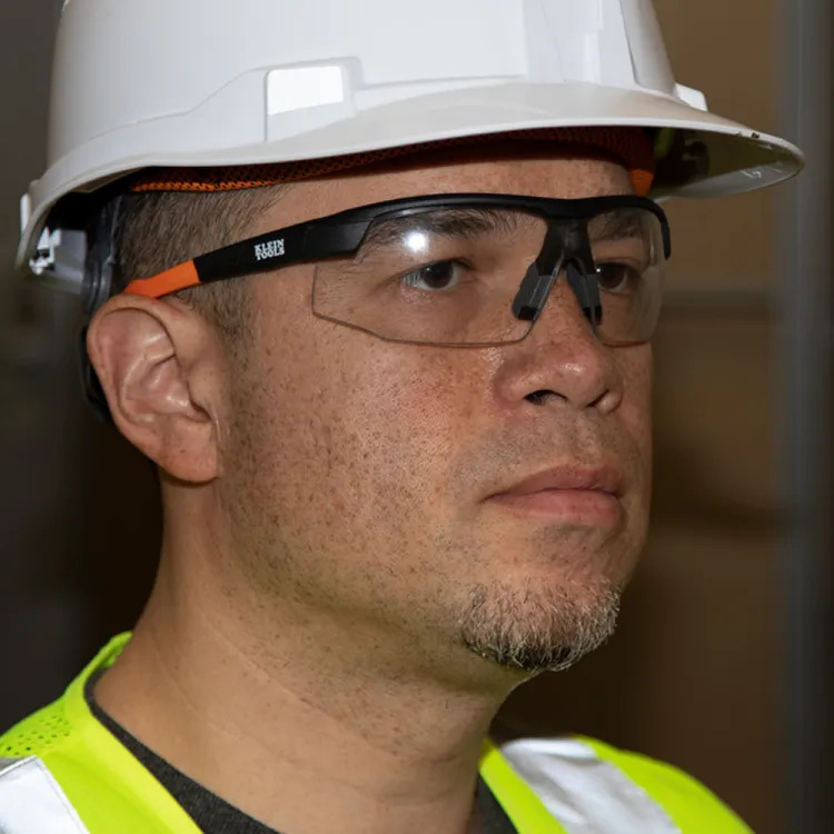 Klein Standard Safety Glasses, Clear Lens, Anti-Fog, Scratch-Resistant - 60159