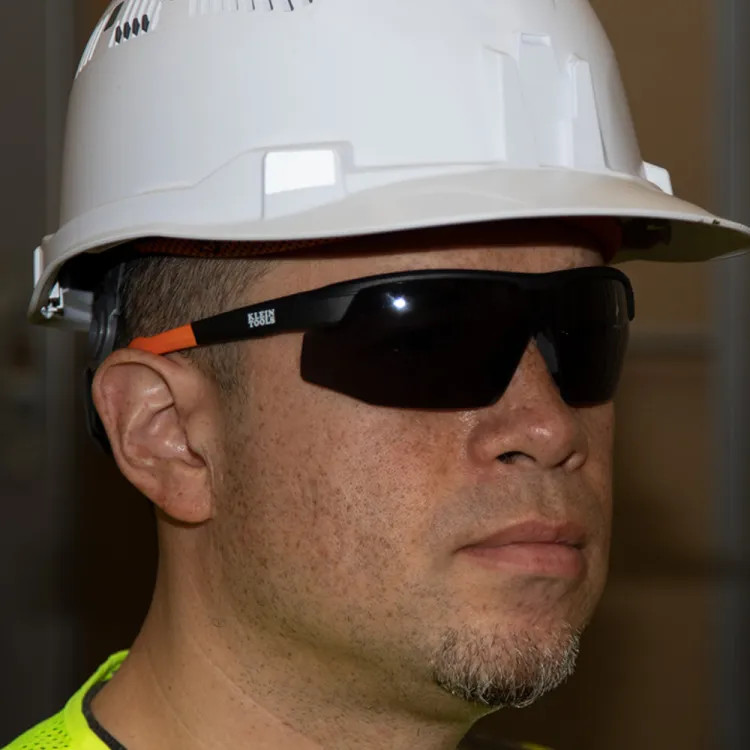 Klein Standard Safety Glasses, Gray Lens, Anti-Fog, Scratch-Resistant - 60160