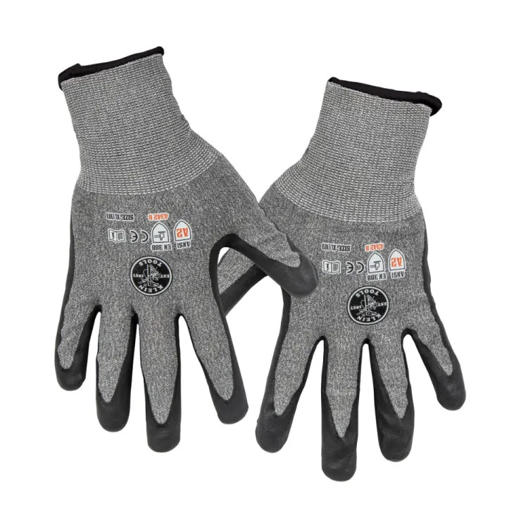 Klein 2-Pair Work Gloves, Cut Level 2, Touchscreen, XL - 60197 