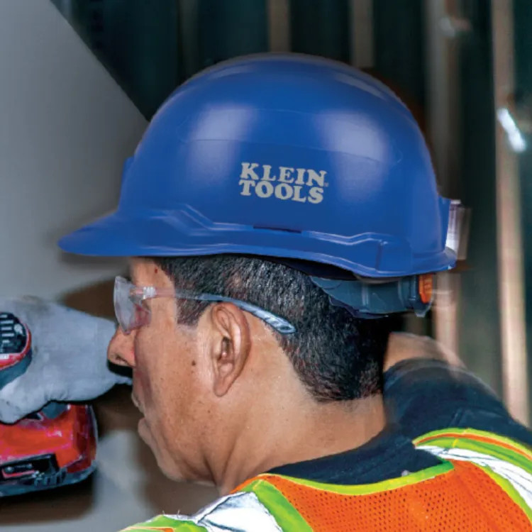 Klein Non-Vented Hard Hat, Cap Style, Class E, Blue - 60248