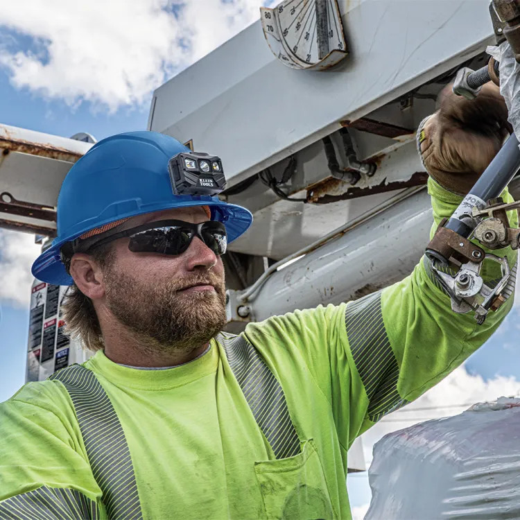 Klein Non-Vented Vented Hard Hat, Full Brim Style, Class E, Blue - 60249 
