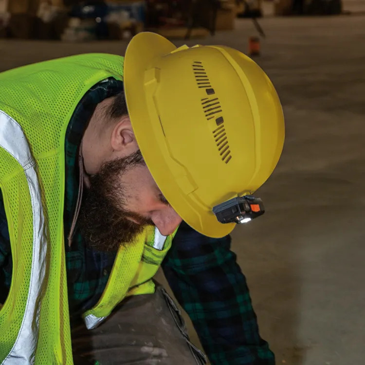 Klein Vented Hard Hat, Full Brim Style, Class C, Yellow - 60262