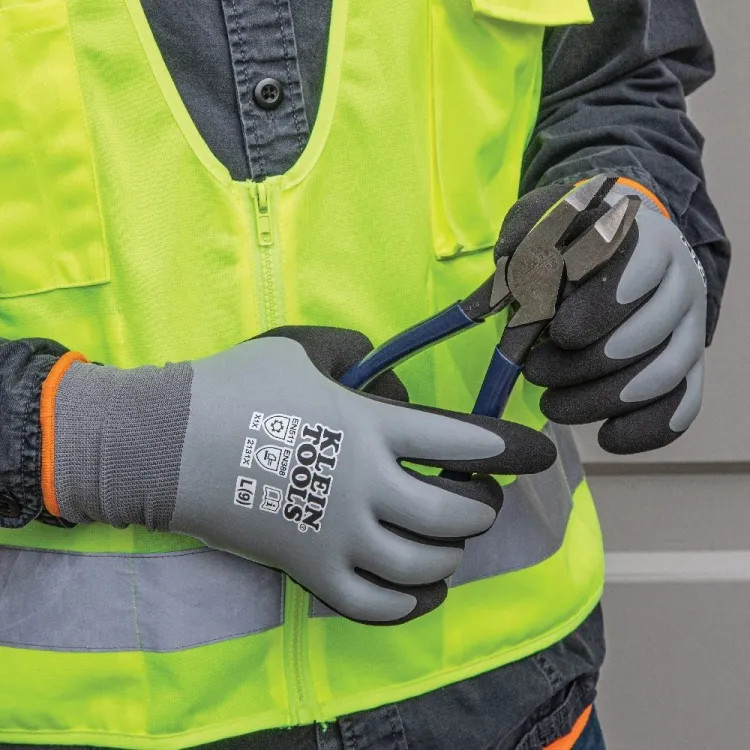 Klein Thermal Dipped Gloves, Large - 60389