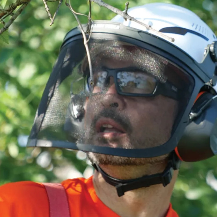Klein Face Shield for Safety Helmet and Cap-Style Hard Hat, Mesh, Polymer/Coated Steel - 60474