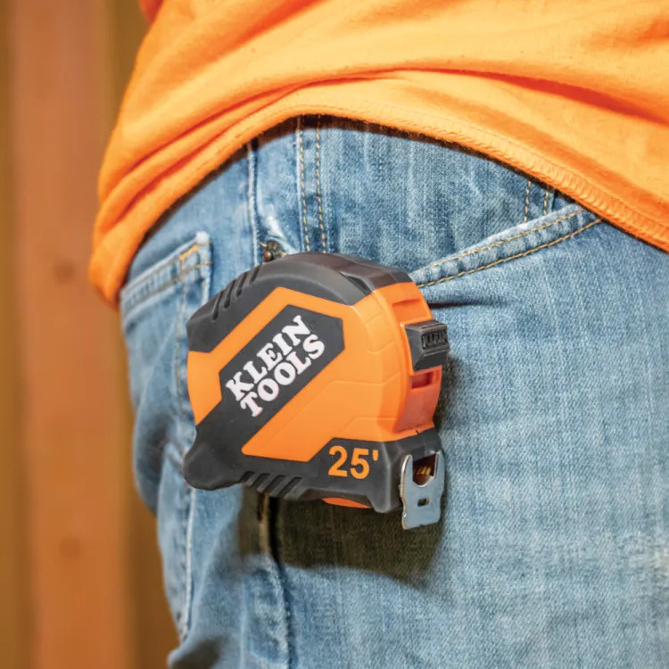 Klein 25' Compact Tape Measure with Double Hook, SAE - 9525