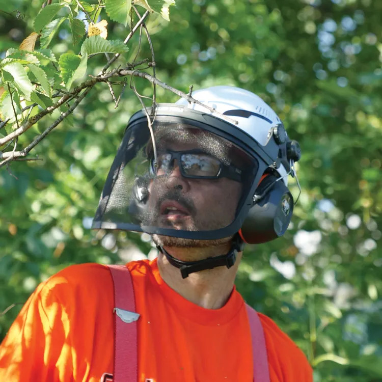 Klein Forestry Kit with Type 2 Vented Safety Helmet, Mesh Shield, Attachable Ear Muffs - 60545