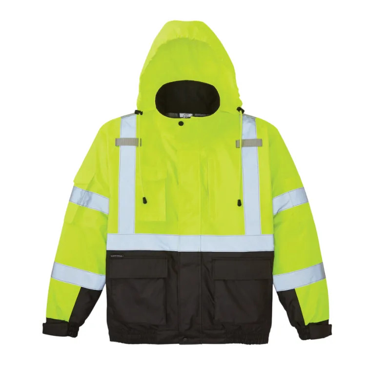 Klein High-Visibility Winter Bomber Jacket, Polyester, 3XL - 60612