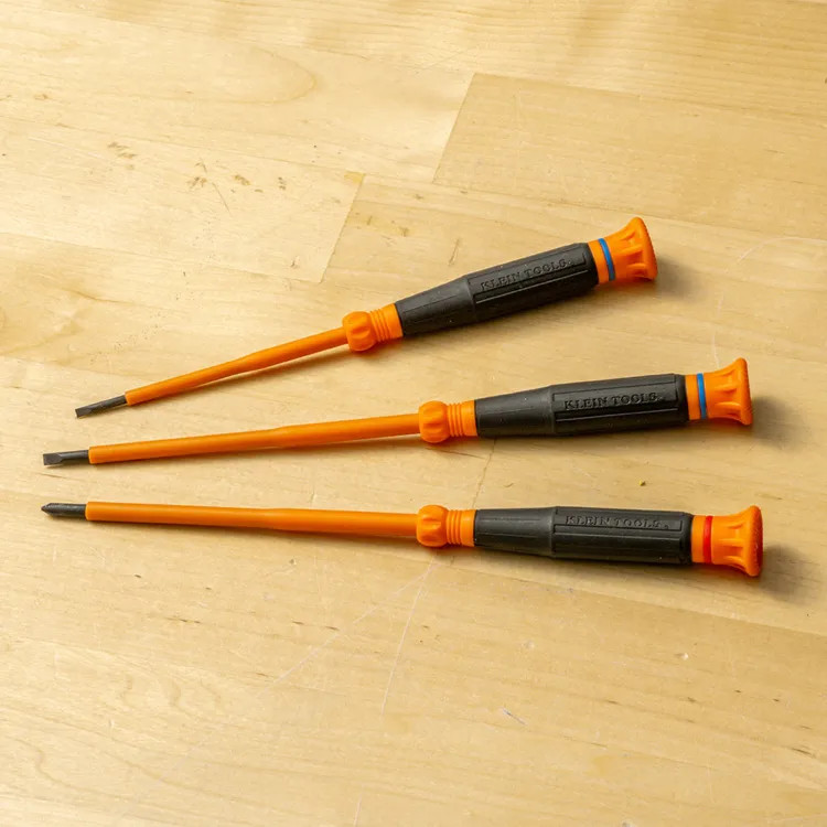 Klein 3-Piece Insulated Precision Screwdriver Set, Steel - 85613INS