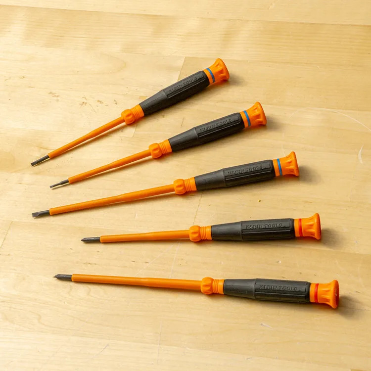 Klein 5-Piece Insulated Precision Screwdriver Set, Steel - 85615INS