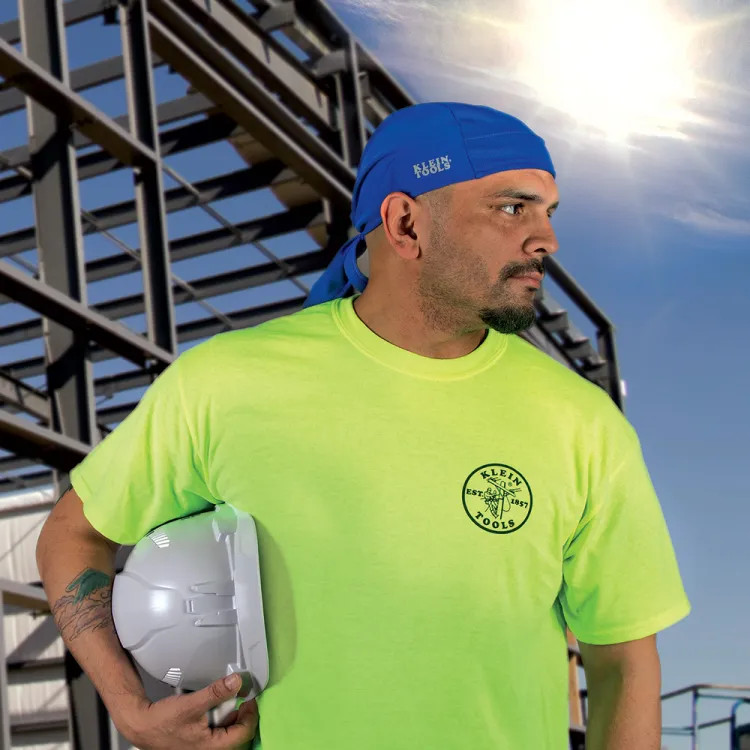 Klein 2-Pack Cooling Do Rag, Polyester/Rubber, High-Visibility Yellow, One Size - 60546