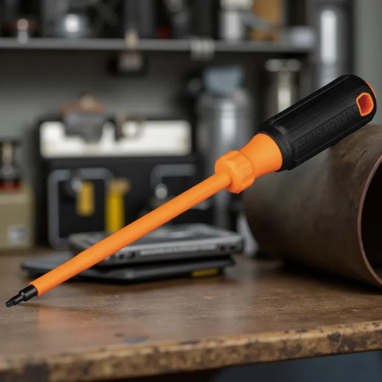 Klein #1 Square Insulated Screwdriver with 6" Round Shank - 6886INS