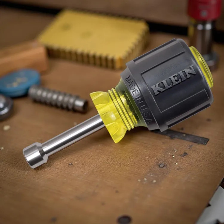 Klein 3/8" Magnetic Tip Nut Driver, 1-1/2" Hollow Shank - 610-3/8M