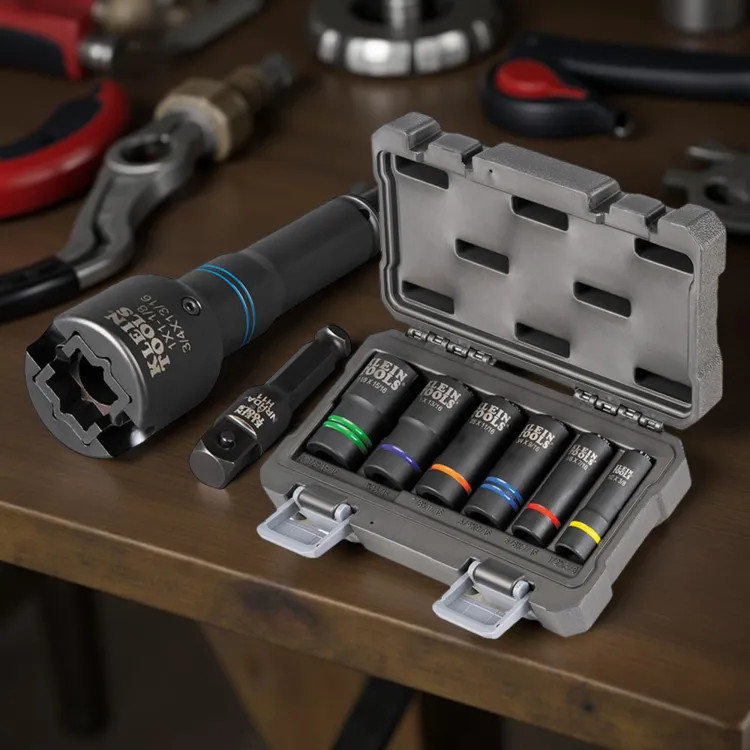 Klein 6-in-1 Impact Socket Set, Steel - 660KIT2