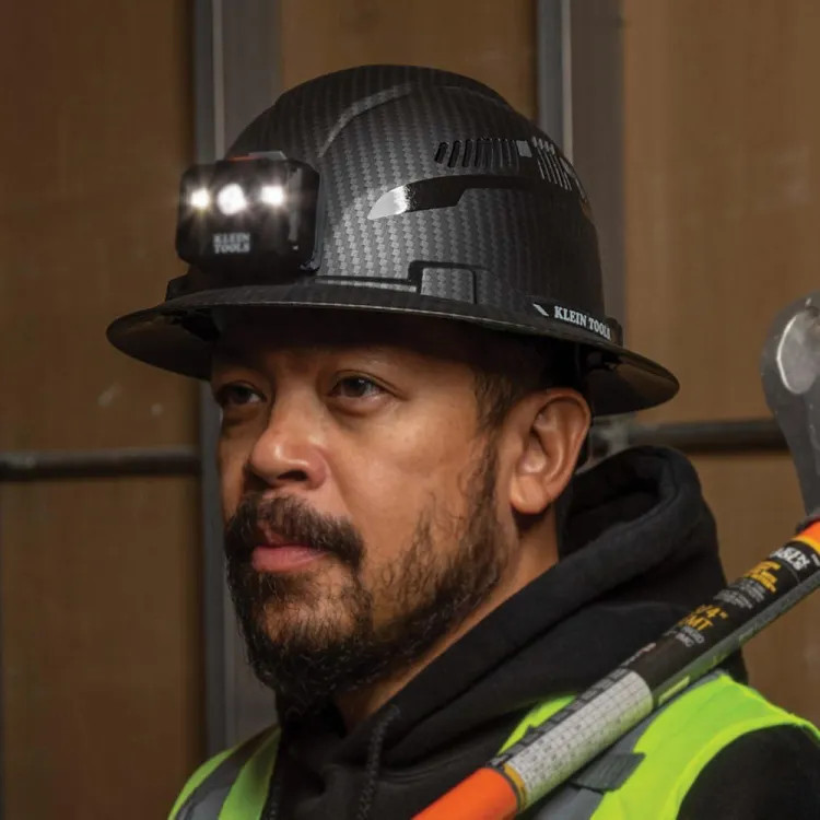 Klein Vented Hard Hat, Full Brim, Class C, Premium KARBN Pattern - 60626 