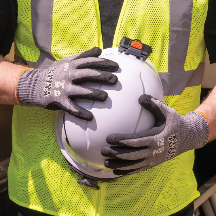 Klein 2-Pair Knit Dipped Gloves, HPPE, Cut Level A2, Touchscreen, X-Large - 60586